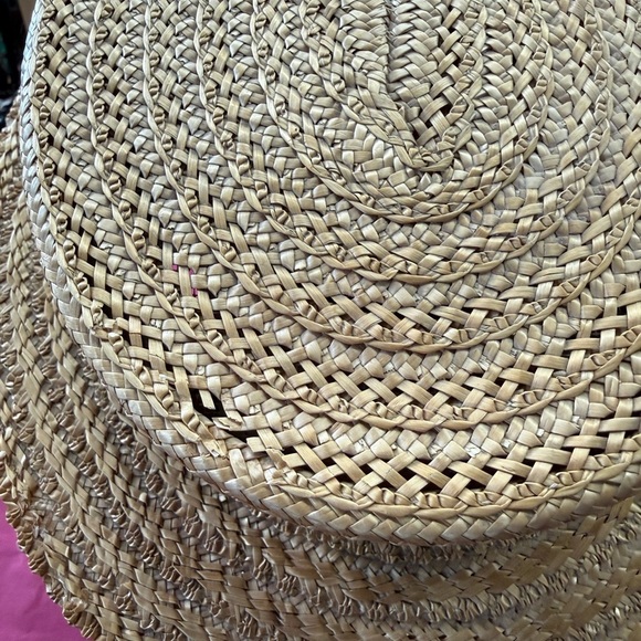Vintage Straw Boater Hat Pilgrim Fashion Tower Flat Brim Black Ribbon main image 5